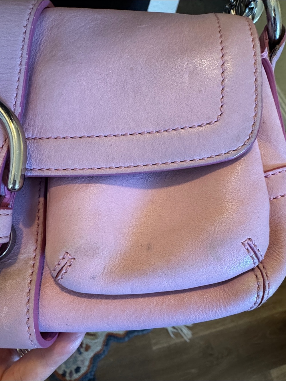 Coach y2k 3683 Soho leather crossbody bag baby pink RARE 💕 - Picture 8 of 16